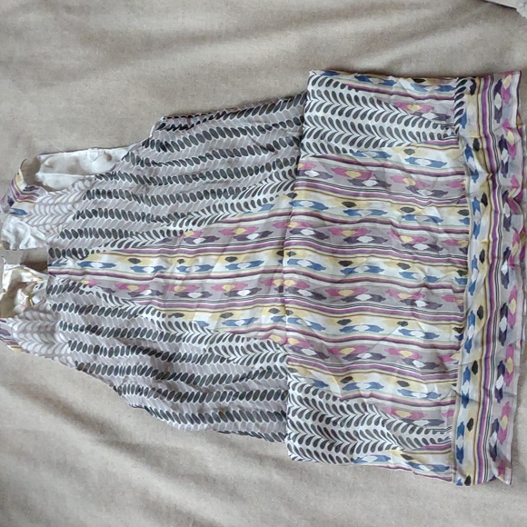 Silk Blouse with Geometric Pattern - Picture 4 of 4